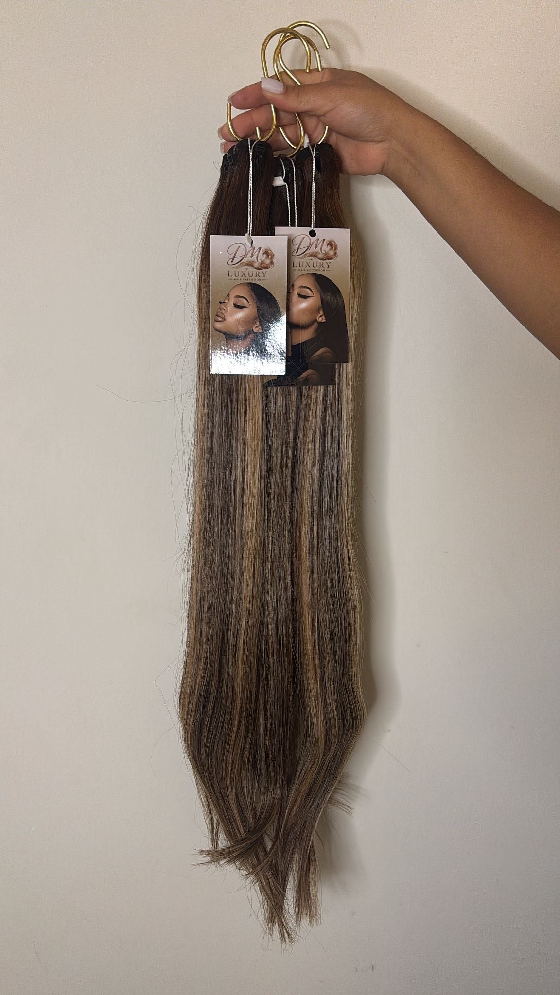 Natural Straight, HL Dark Brown/Blonde