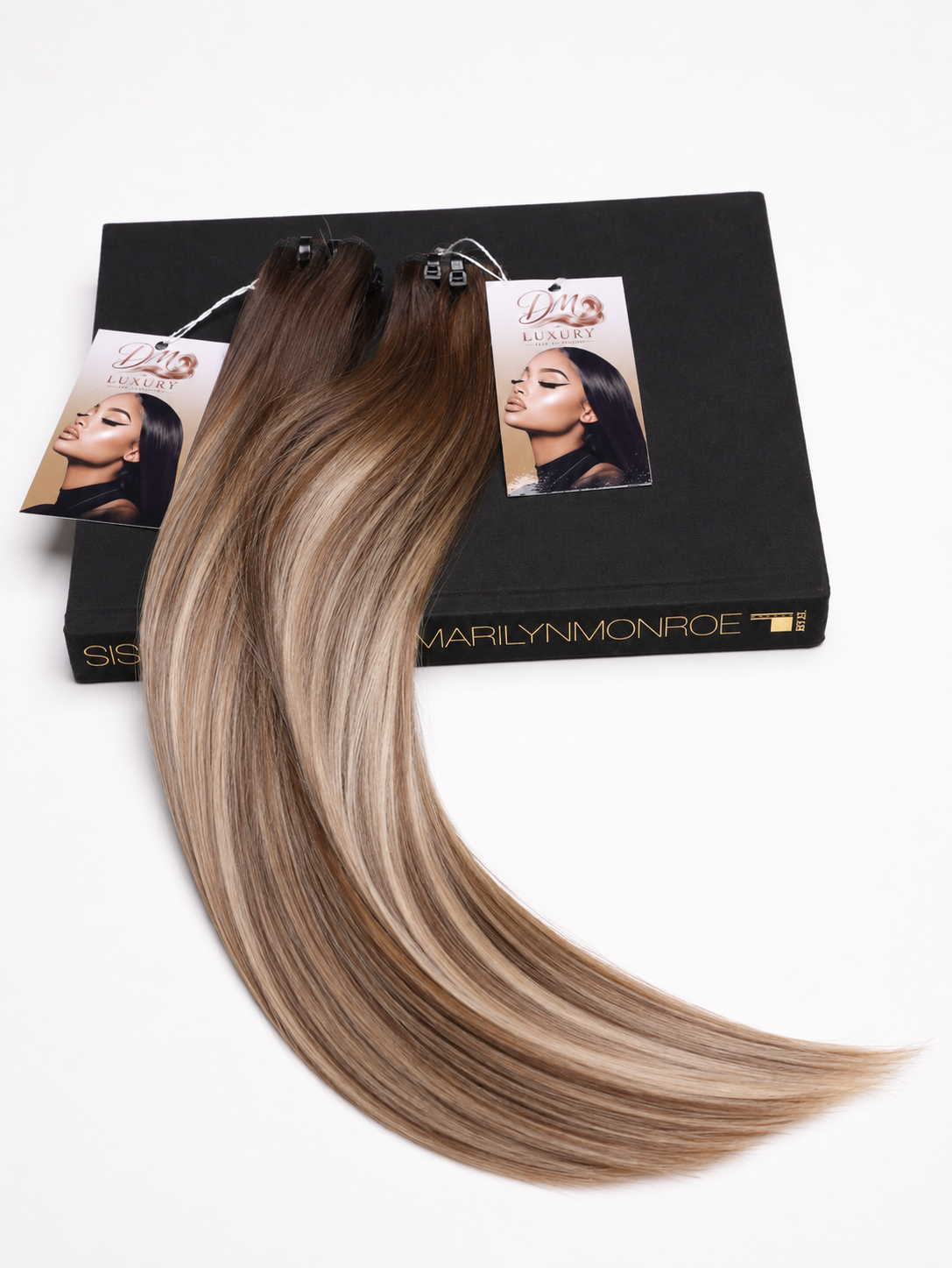 Natural Straight, HL Dark Brown/Blonde